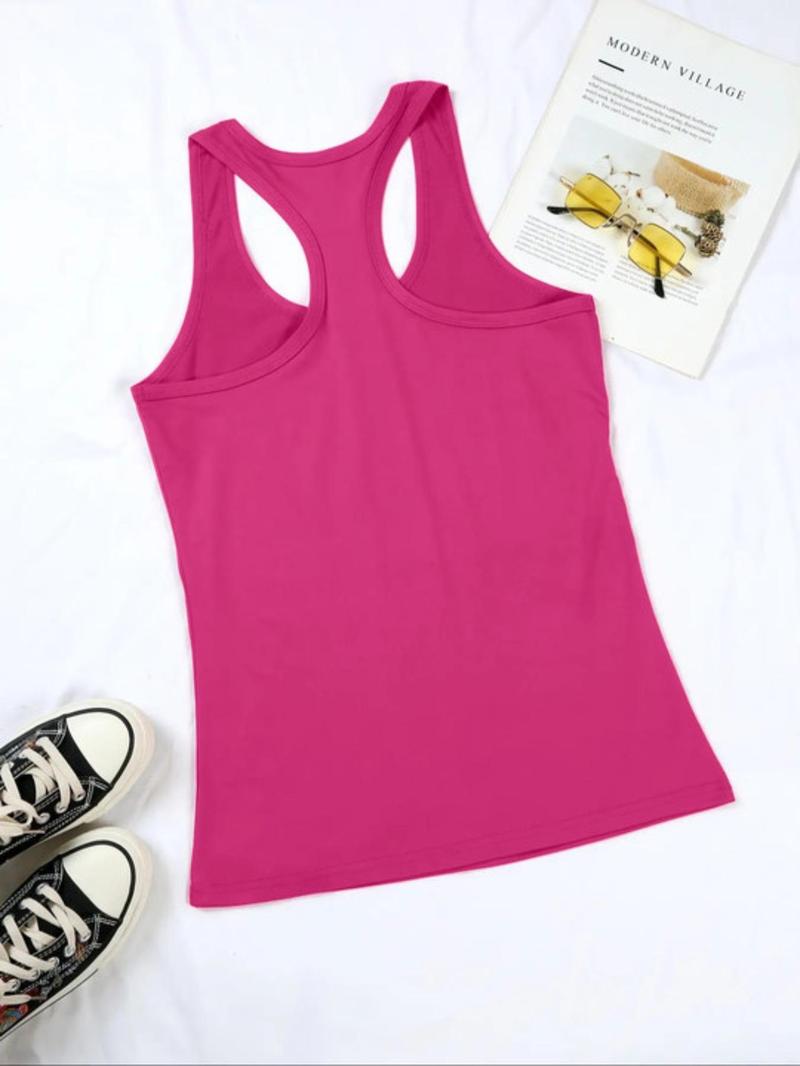 Product Introduction of Women's Floral & Letter Print Tank Top, Casual Round Neck Sleeveless Top, Ladies Clothes for Daily Wear 7