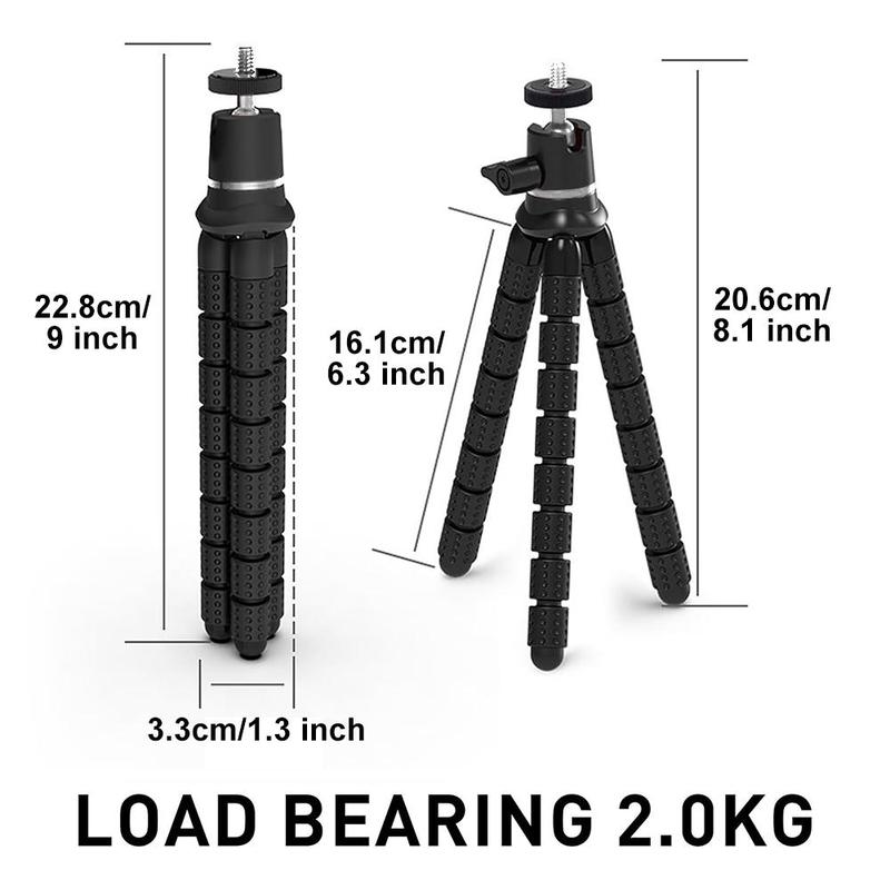 Product Introduction of Flexible Mini Tripod Stand for iPhone, Multi-angle Portable Camera Tripod with Hidden Phone Holder Cold Shoe Mount For iPhone 13 12 Pro Max XS Max X 8 10