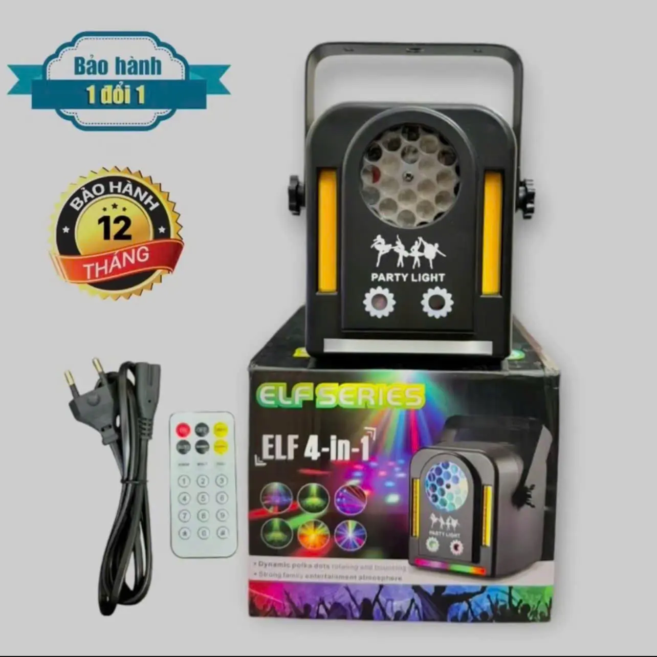 Đèn Laser Mini S8 Plus (6 in 1), Chớp, Led Viền - Dùng Cho Phòng Hát, Phòng Trà, Sự Kiện Tiệc, Tiệc Party, Cắm Trại
