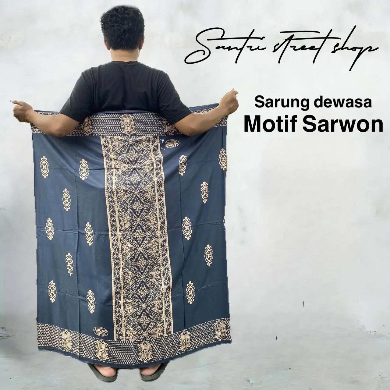Sarung Dewasa Sarwon Balimun Abu - Santri Street Shop Exclusive