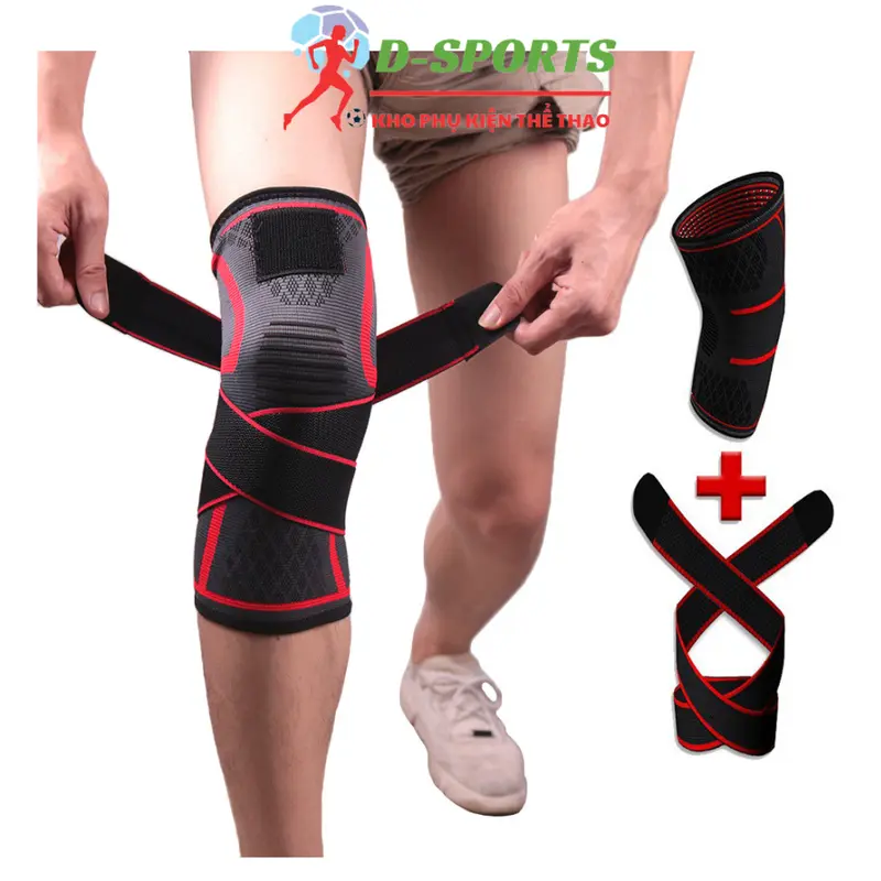 Bó Gối Thể Thao Đàn Hồi Đa Chiều, Miếng Bảo Vệ Đầu Gối Co Giãn Thoáng Khí Chống Trượt Kèm Dây Đai Trợ Lực Sport 0