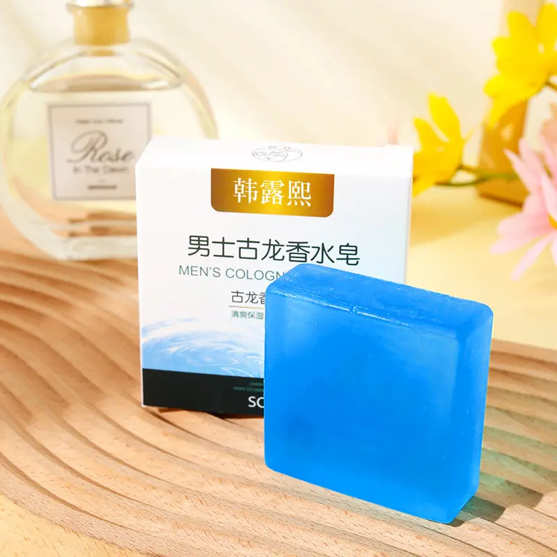 Cologne Men's Handmade Soap Perfume Soap Skin Cleansing Perfume Face Soap Oil Control Essential Oil Hydrating Moisturizing Cleanser for Body, Face, and Shaving Extra Fresh Body and Facial Cleanser More Moisturizing