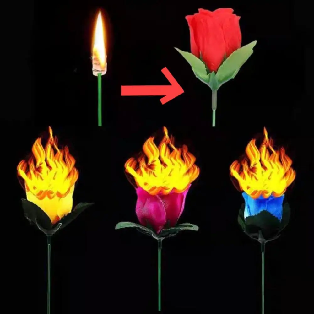 1Pcs Creative Magic Torch Turns Into Roses Flower Wedding Proposal Stage Valentine's Day Props