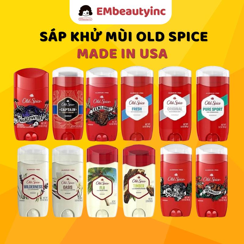 Sáp Khử Mùi Old Spice Nhiều Mùi Hương 73g / 85g Nhập Khẩu Mỹ