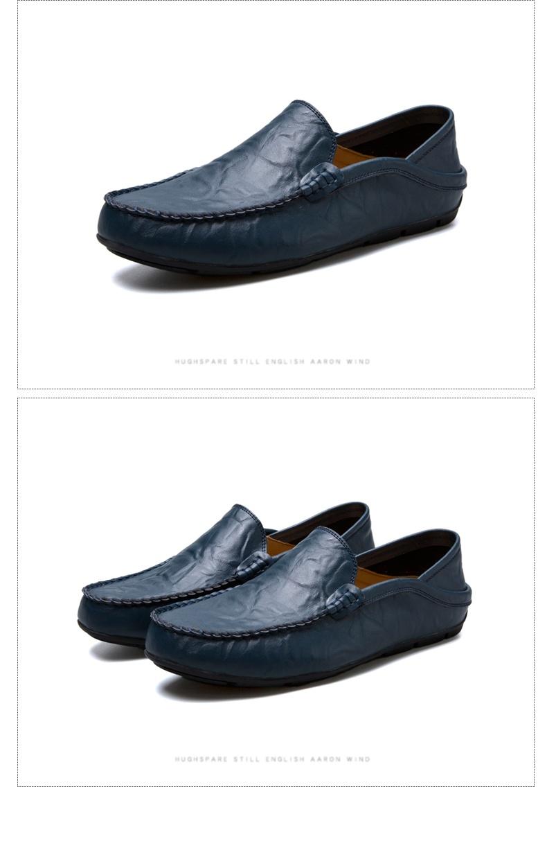 Product Introduction of DEKABR Comfortable Handmade Leather Shoes Casual Men's Flats Design Man Driving Shoes Soft Bottom Leather Men Shoes Size 38-47 40