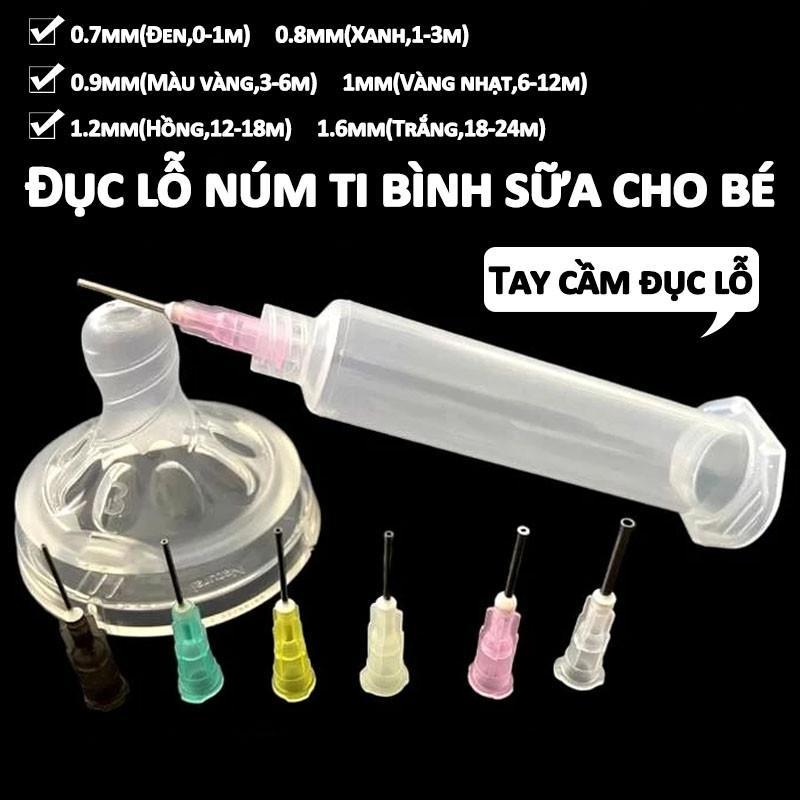  Đục lỗ núm ti,Đục lỗ núm bình sữa tăng size núm,Đục lỗ núm ti bình sữa cho bé,Dùng Mọi Loại Núm Ti,Nhiều phân loại 