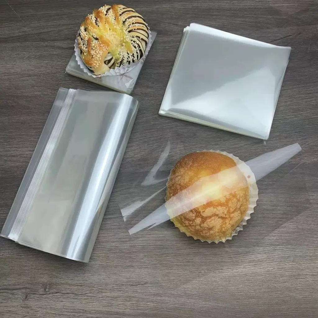 100Pcs Clear Cello OPP Sheet Food Bread Plastic Packing Sheet for Candy ...