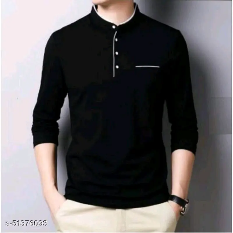 BAJU KOKO Kaos lengan panjang pria kerah Shanghai cotton Combed 24 S Casual 4