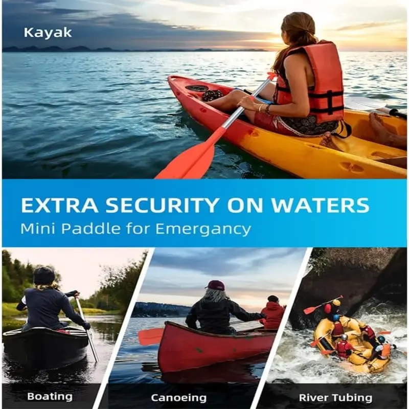 Canoe Kayak Paddle, Chất Lượng Cao, Có Thể Gấp Gọn, Thuyền Khẩn Cấp, Gióng Thuyền, Trục Nhôm Nhẹ, Có Thể Điều Chỉnh Độ Dài, Thích Hợp Cho JetSki Boating Kayak Ore 5