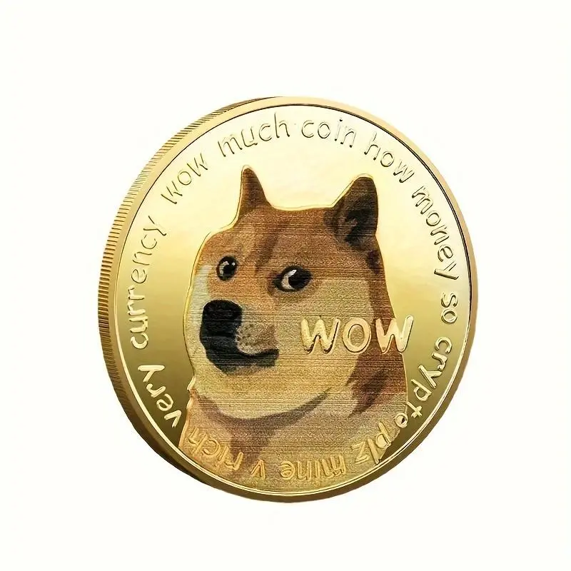 Dog Design Collectible Plated Souvenir Coin, 1 Count Physical Cryptocurrency Coin, Non-currency Commemorative Coin 0