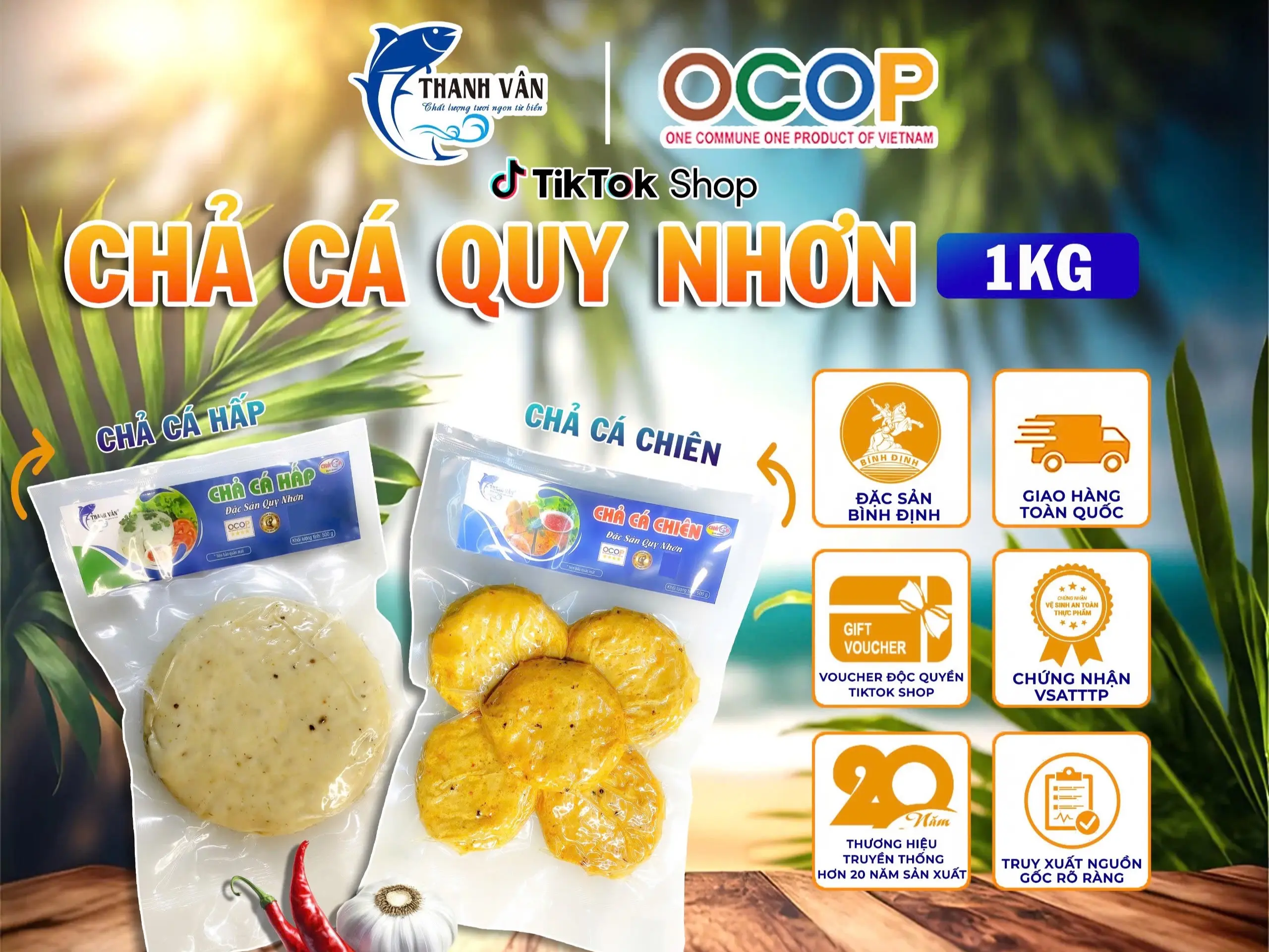 1 KG CHẢ CÁ BIỂN - Đặc sản Quy Nhơn - THANHVANFOOD | 97% cá đỏ củ, cá nhồng hương, cá rựa | SEAFOOD | Cay