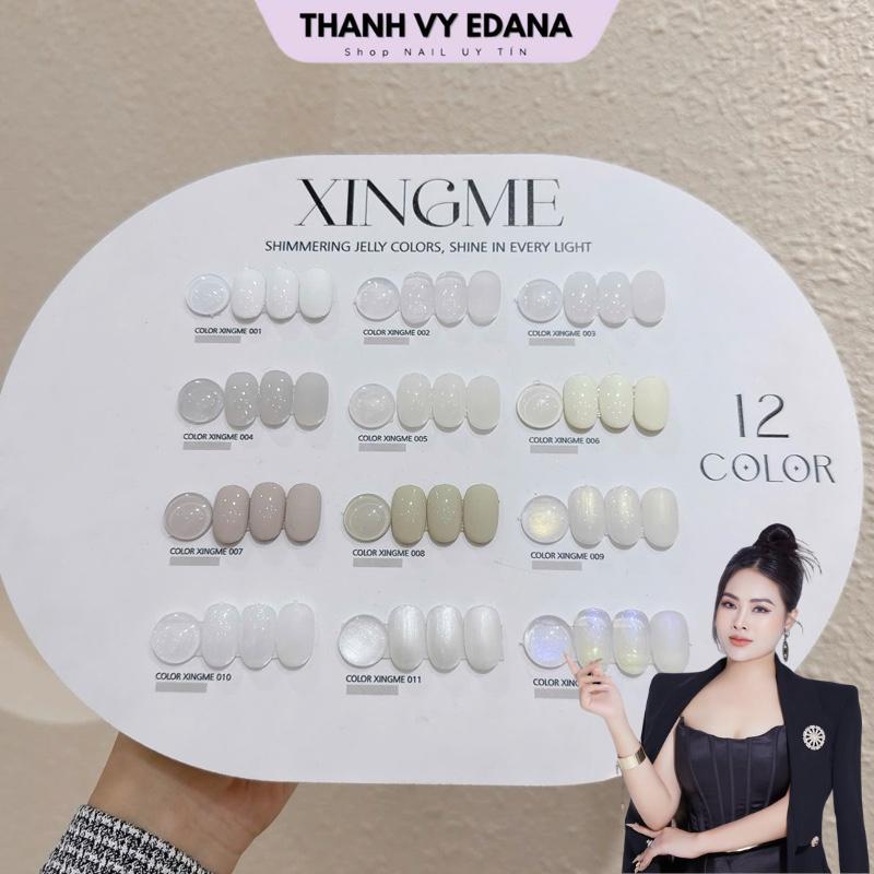 Sơn gel trắng XINGME lẻ màu chai 15ml cao cấp phiên bản mới cọ tròn THANH VY EDANA