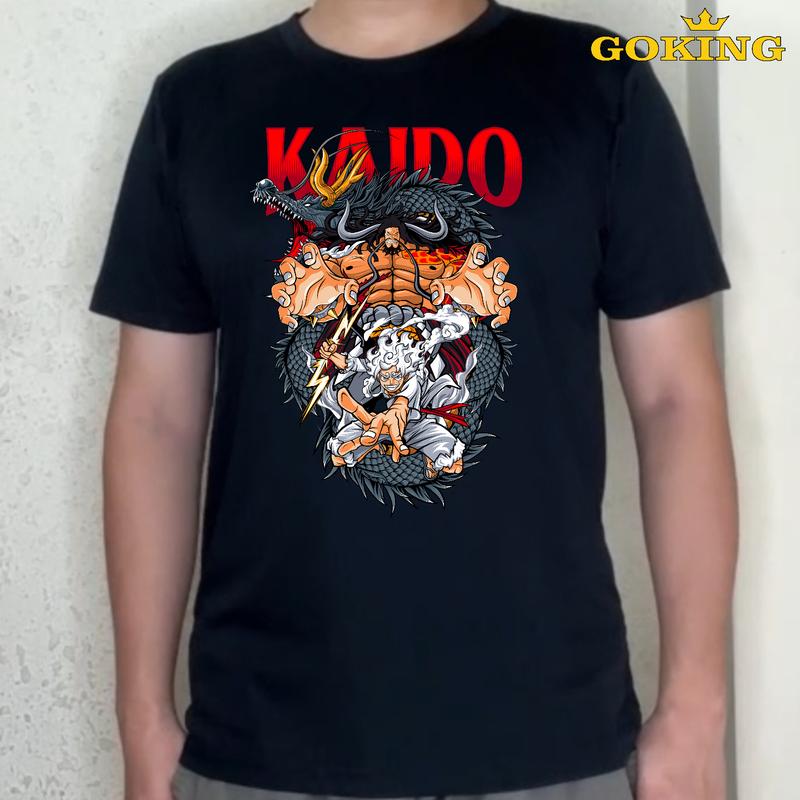 ONE PIECE Áo thun nam nữ (size trẻ em mua 1 tặng 1 ngẫu nhiên). Áo phông Đảo Hải Tặc Luffy Zoro Sanji Chopper Kaido Ace. Cổ Tròn. OP1 6
