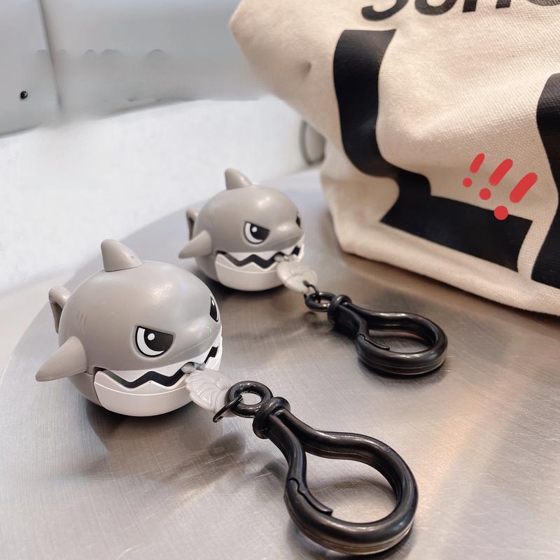 Product Introduction of [Shark Pull-back Toys/ Keychain] Shark pull string shark decompression toys keychain grip shark eat drawstring rope 11