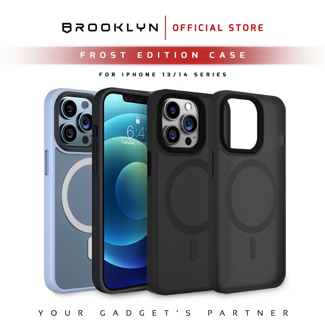 Brooklyn Frost Edition MagSafe Casing iPhone 15/14/13 Pro/Max/Plus BK-CA10 Black Blue Case Protection