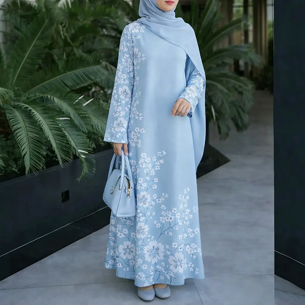 Viral 2026 Free Size Kaftan  Bestselling Muslim Women's Holiday Clothing,  Trending Free Size Patterned Kaftan, Women's Caftan Robe Worn with Algerian  Burqa - TikTok Shop Singapore