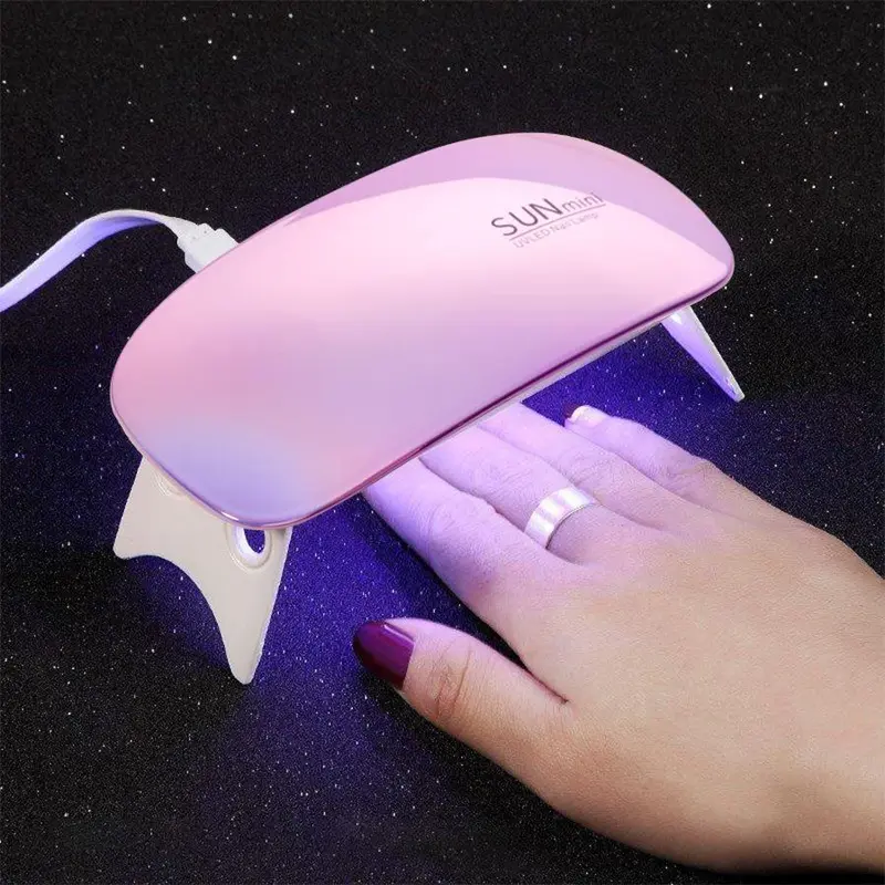 Portable Mini UV LED Nail Lamp, USB Rechargeable Foldable Nail Dryer Lamp, Professional Nail Art Tool for Home & Nail Salon Use 0