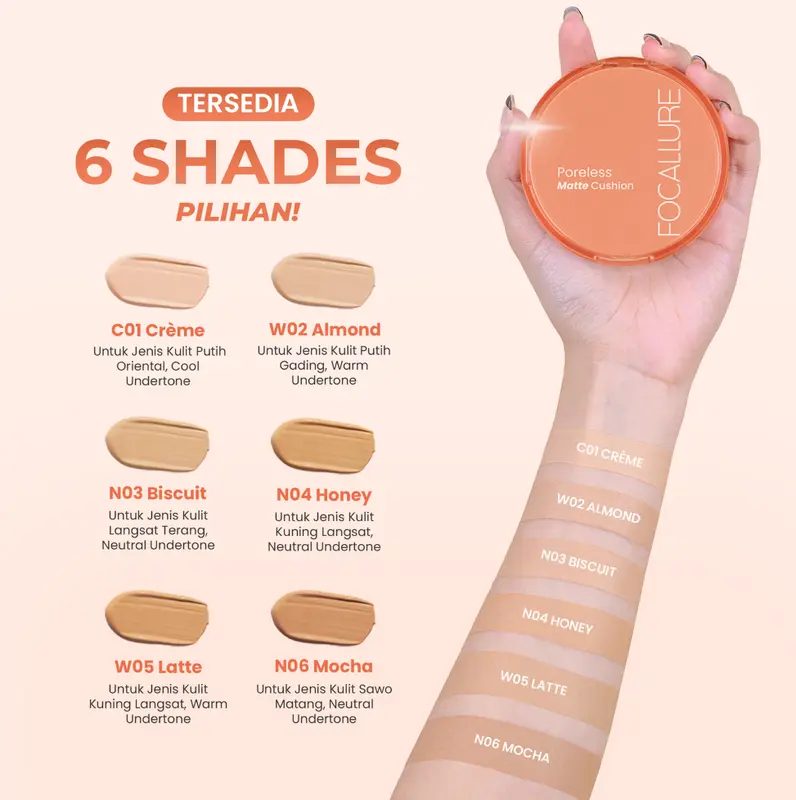 [Clearance] FOCALLURE Pro Base Refill Lightweight Glowing Cushion & Refill Poreless Matte Cushion「Long Lasting Makeup Hybrid] 4