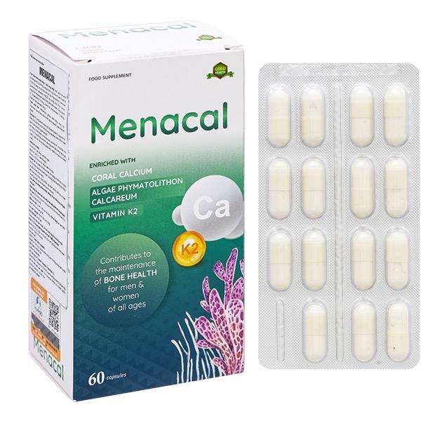 Canxi Menacal - Canxi Từ Tảo Biển Và San Hô Cho Mẹ Bầu Và Trẻ Nhỏ.Hộp 60 Viên