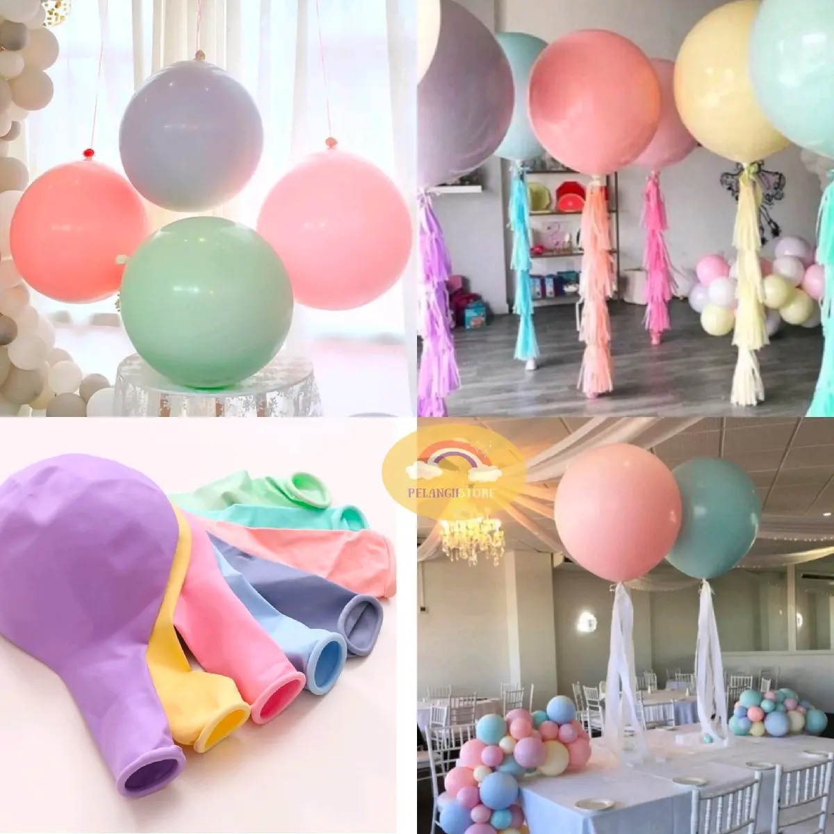 ECER BALON LATEX PASTEL MACARON 18INCH / BALON MACARON