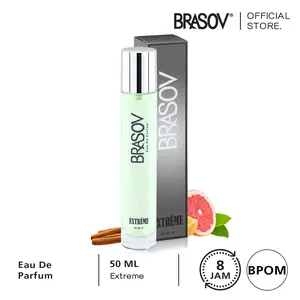 BRASOV Parfum Pria 50 ML Eau De Parfum HALAL Perfume Spray Cologne Tabung Besar Lelaki EDP Extreme / Sporty / Dynamic Ori