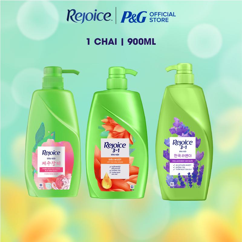 Dầu Gội REJOICE Siêu Mượt/ Hoa Hồng Jeju - Chai 900ML