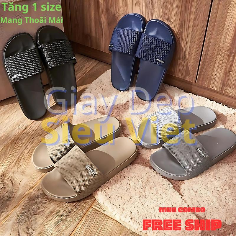 Dép Cao Su Lê Luofu Đúc Liền   Nguyên Khối PVC  Nam Nữ Quai Ngang Siêu Bền Đẹp Chống Thấm Nước Chống Trơn Trượt DéP Slipper Đế Bằng