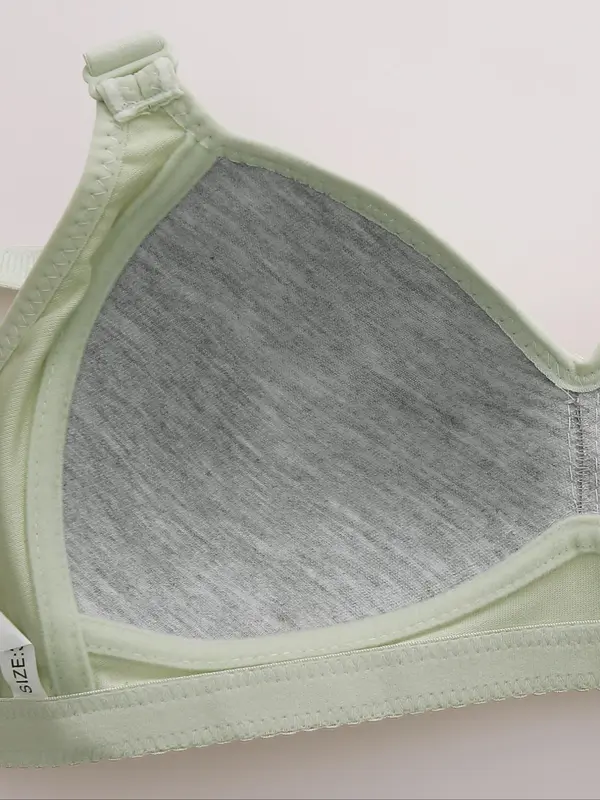Women's Solid Wireless Bra, Adjustable Strap Seamless Bra, Soft Comfortable Breathable Lingerie for Daily Wear 7