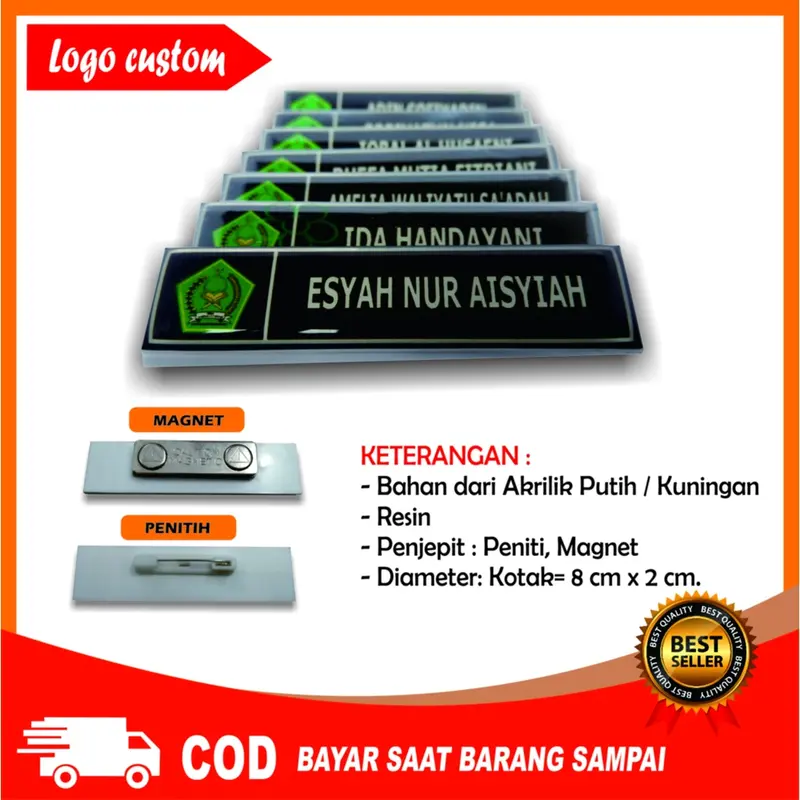 Name Tag / Nama Baju / Nama dada Murah/Name tag custom 0