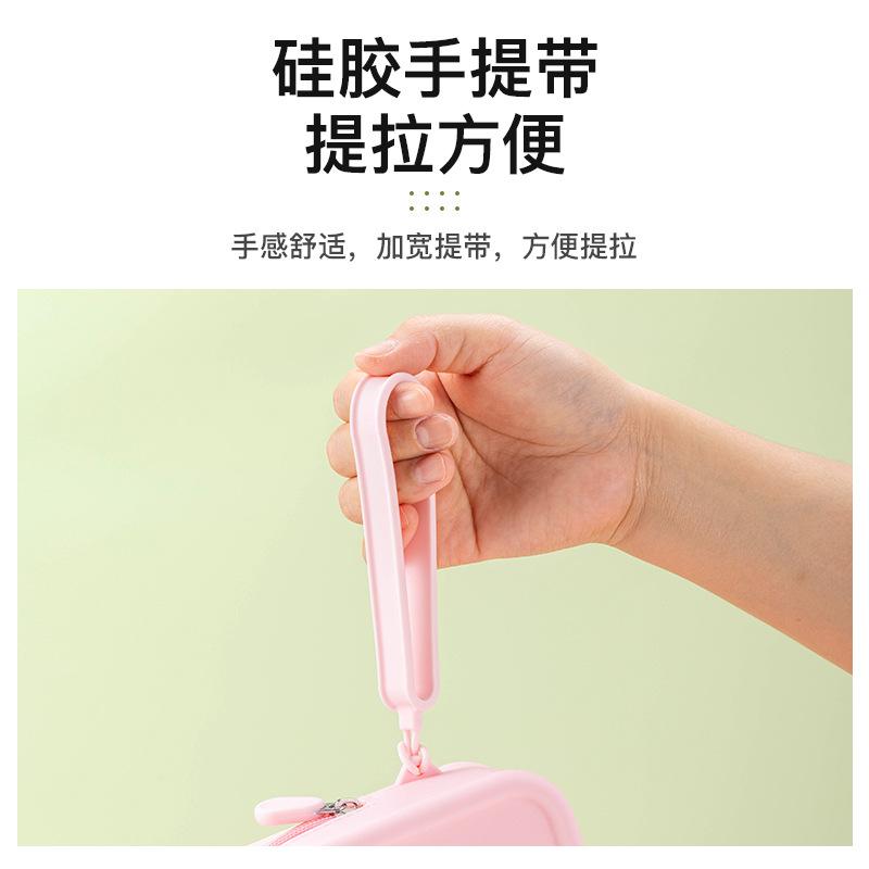 Túi Trang Điểm, Chất Liệu Silicon, Không Thấm Nước, Cầm Tay, Túi Đựng Chăm Sóc Da, Thích Hợp Đi Du Lịch, Cỡ Nhỏ, Cho Son Môi Và Cọ Trang Điểm, Có Ngăn Đựng Thẻ ID Và ví đựng tiền Xu Bag Nam 4