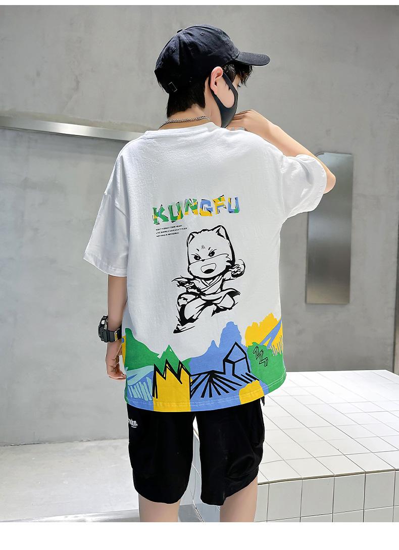 Product Introduction of Boys' Short Sleeve T-Shirt Summer 2025 New Children's Cotton Summer Boys' Trendy Top 15