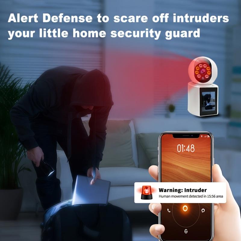 2MP HD Wireless WiFi Two-Way Camera, 2.8 Inch IPS Screen, 360 ° 1080P Home Security Camera, 5V USB Power Supply, with Audio, Two-Way Call, Automatic Humanoid Tracking, Night Vision Camera 3