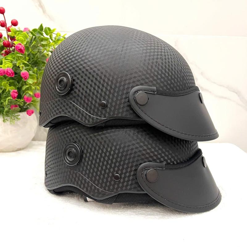 Nón Bảo Hiểm Màu Sơn Nhám Vân Caro Có Nút Thông Gió Cao Cấp, Mỏ Mềm Dẻo Tháo Rời Được