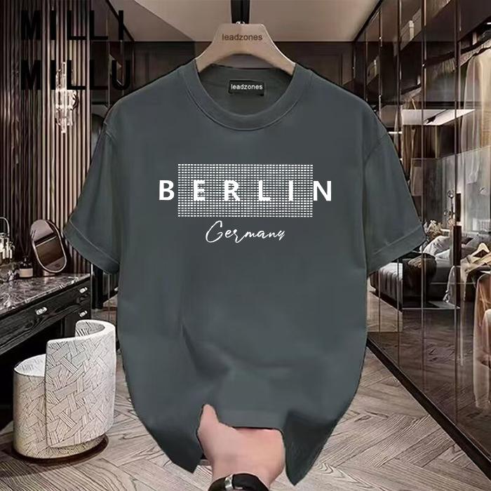Product Introduction of Áo Thun Cotton Ngắn Tay Mùa Hè, Dành Cho Nam Và Nữ, Xu Hướng Cổ Tròn 2024, In Chữ Mới, Dáng Rộng Vừa Vặn, Thích Hợp Cho Nam Và Nữ, Áo Phông, 2024 Menswear Unisex 7
