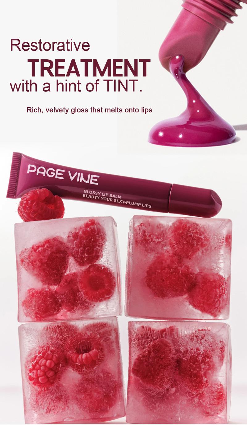Product Introduction of PAGE VINE Polypeptide Lip Gloss Liquid Lip Gloss Water Gloss Lip Plumping Oil Moisturizing Lip Balm 6