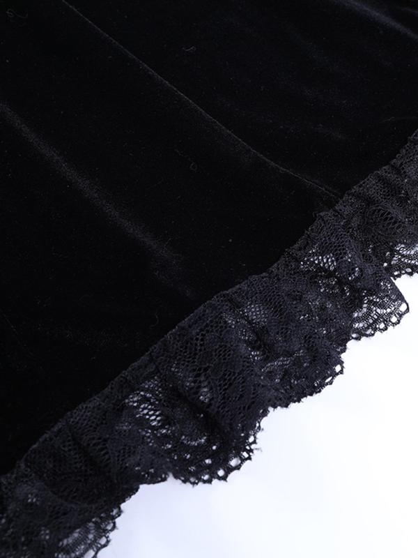 Women's Plain Ruched Lace Trim Sweetheart Neck Dress, Punk Fashion Short Sleeve A Line Dress for Party Holiday Vacation, Ladies Summer Clothes Valentine's Day, gift 7