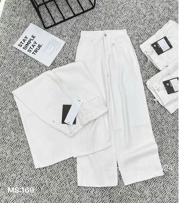 QUẦN JEANS XUÔNG TRẮNG  TRƠN 3 SIZE SMLL