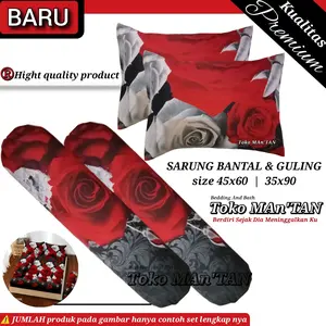 SARUNG BANTAL MURAH Dan Guling Tidur Dewasa / Anak 1 Set Isi 4 Pcs ( Tersedia Satuan / Pcs ) Bahan Katun Bunga Bonita
