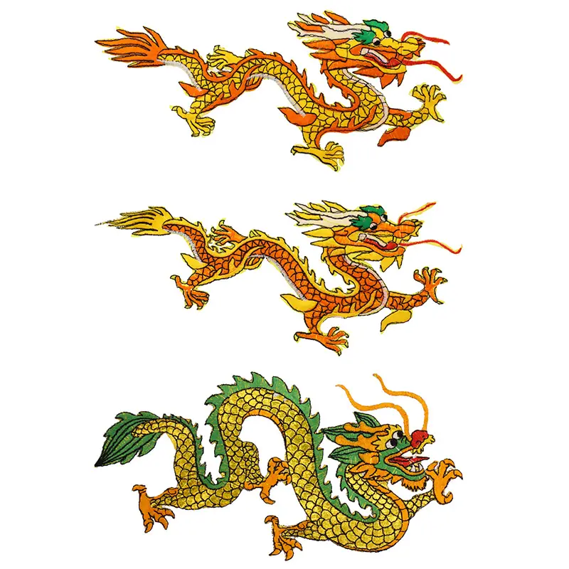Miếng Dán Vải Rồng, Đề Can Vá Thêu Rồng Bay, Phong Cách Sườn Xám, Thêu Tự Làm, Phụ Kiện Thời Trang, 1 Chiếc 2