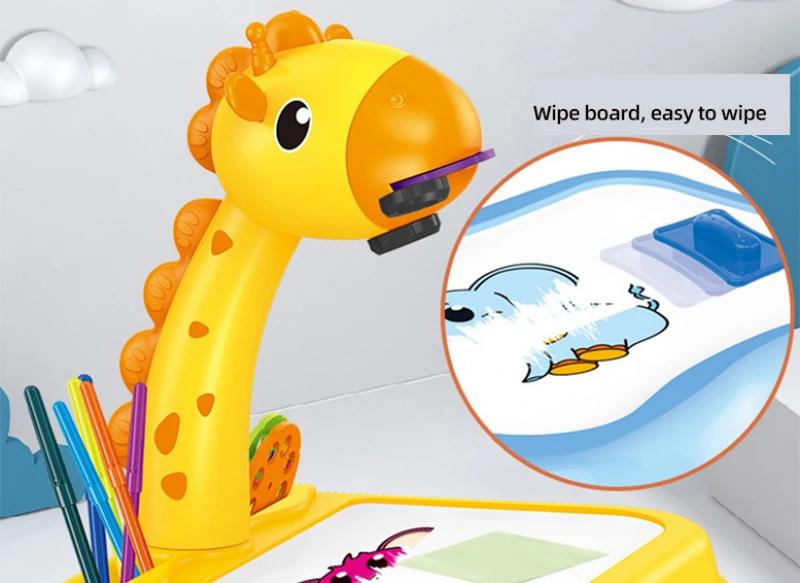 Product Introduction of LED Projector Painting Table Toy Painting Table Set Educational Board Learning Tools Painting Toys 18