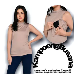Manset Inner Baju Menyusui Bunsui Lekbong Tanpa Lengan Polos Rayon Wanita