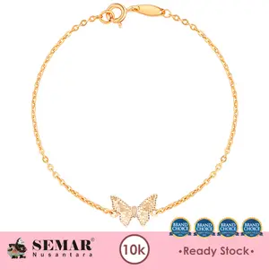 Gelang Emas Shiny Audia Butterfly Gold 10K Semar Nusantara