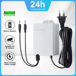 TechBee UPS 5400mAh 12v 2A Modem Router Tahan Air Daya Tahan Baterai Catu Daya Kamera UPS Cadangan Baterai Portabel Router Wifi