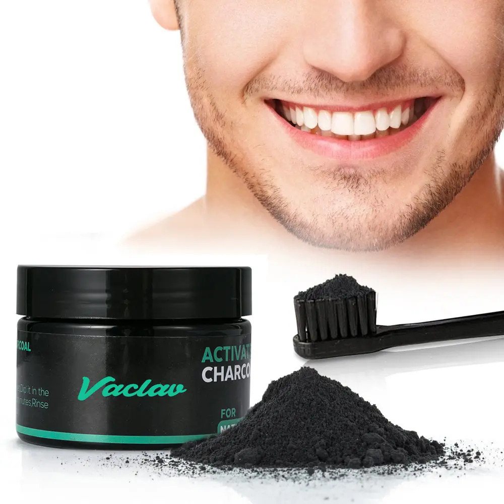 Bột đánh răng than hoạt tính vỏ dừa, tiêu chuẩn, làm trắng, 30G