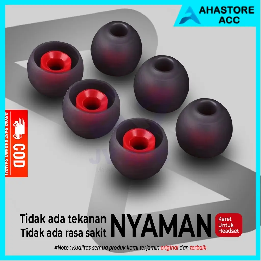 EARTIPS KARET HEADSET HANDSET EARPHONE HANDSFREE UNIVERSAL