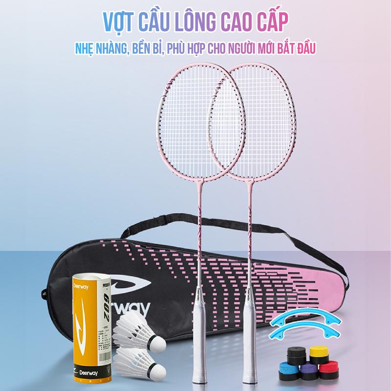 Bộ vợt cầu lông FITEZY chính hãng - Bộ cầu lông siêu nhẹ siêu xinh dành cho học sinh và người mới bắt đầu Cán Vợt Sport vợt cầu