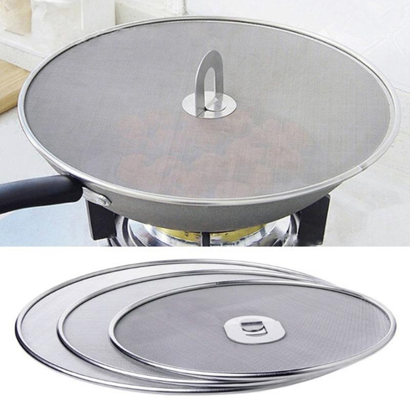 Pot Splatter Screen Oil Proofing Foldable Handle Stainless Steel Pot ...