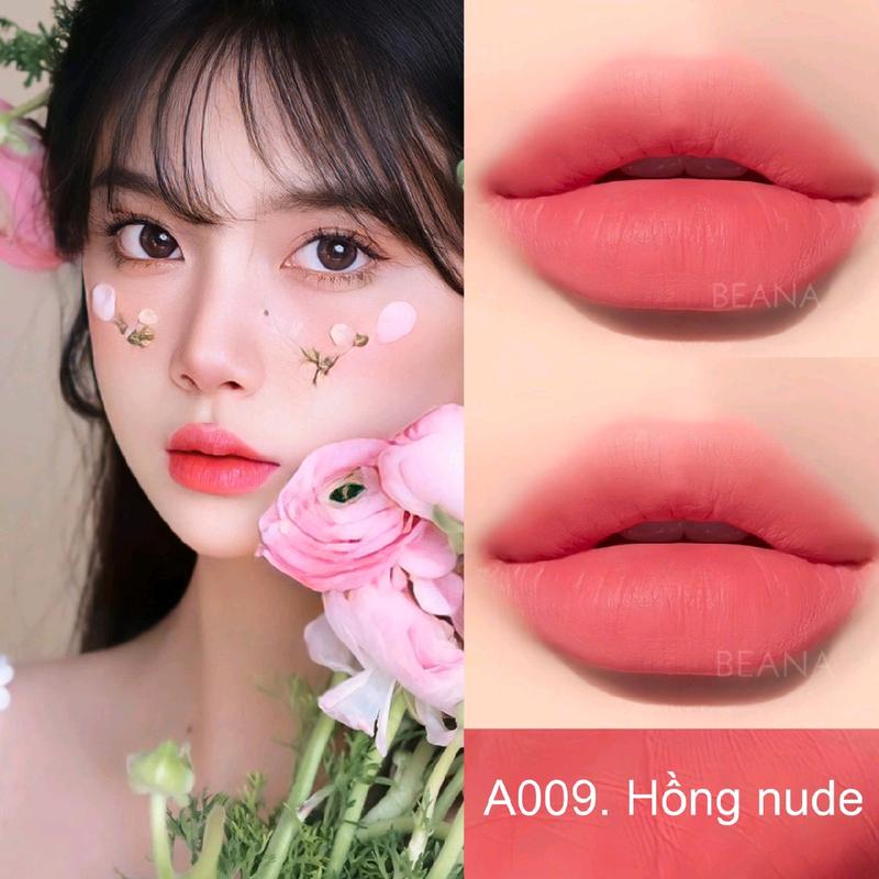 Son môi kem lì BA luxury màu Cam hồng nude siêu xinh cho các cô gái thích nhẹ nhàng Cosmetic Mỹ Phẩm Trang Điểm Son Kem Cosmetic Women