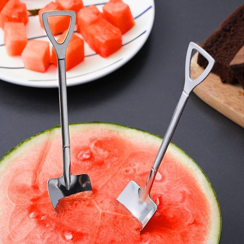  Muỗng Hình Xẻng Múc Hoa Quả Dưa Hấu Bánh Kem Bằng Thép Không Gỉ - PTNgoc'House 