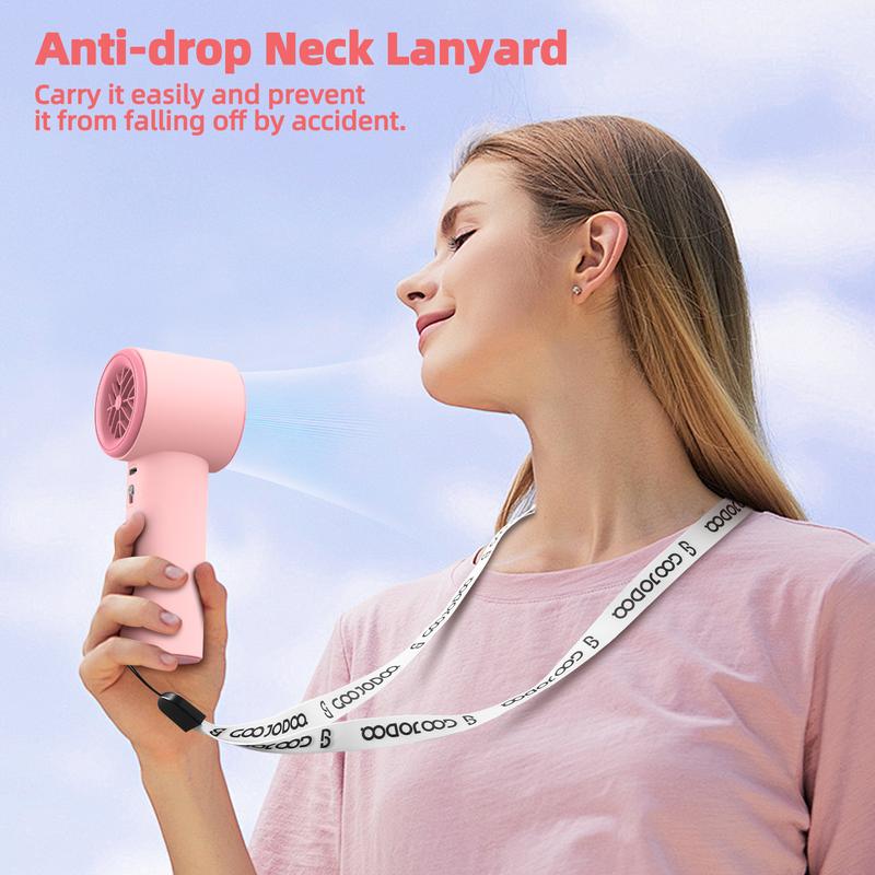【GOOJODOQ*BO TRẦN 】Quạt sò lạnh-Sạc mini- ốp bảo vệ ngẫu nhiên GOOJODOQ 100 tốc độ gió có thể điều chỉnh màn hình kỹ thuật số cầm tay Làm lạnh và nén đá Phụ Kiện 7